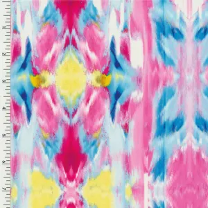 01333-1002 Ikat Leonie Poly Spandex Soft Hand Printed Spandex