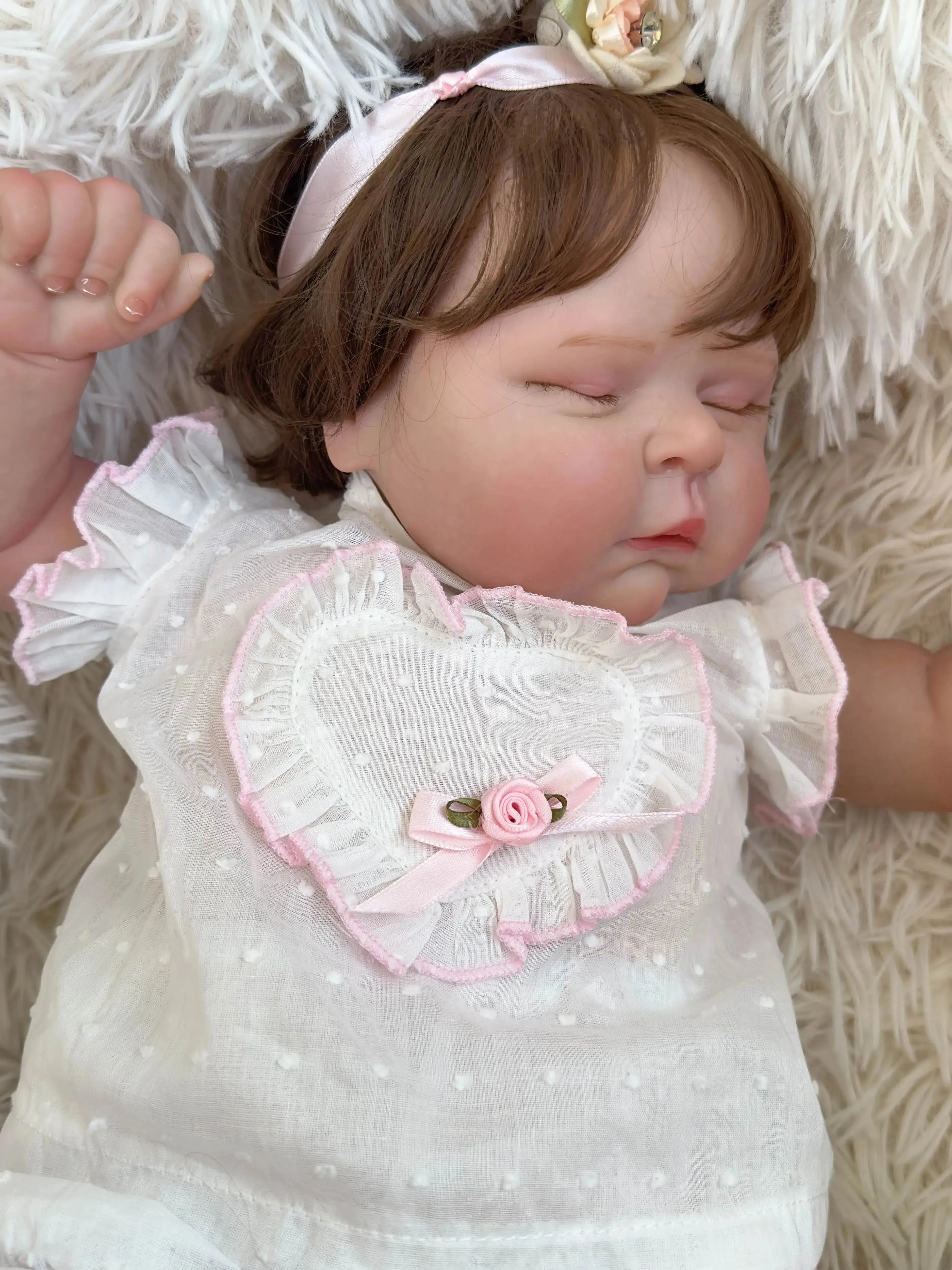 20-Inch Reborn Baby Girl Doll - Peaches, Soft Body with 3D Skin