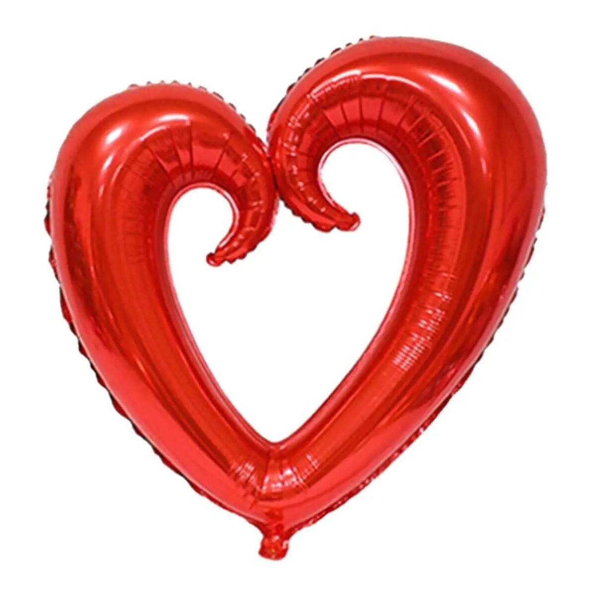 31" Linking Heart Red Mylar Balloon