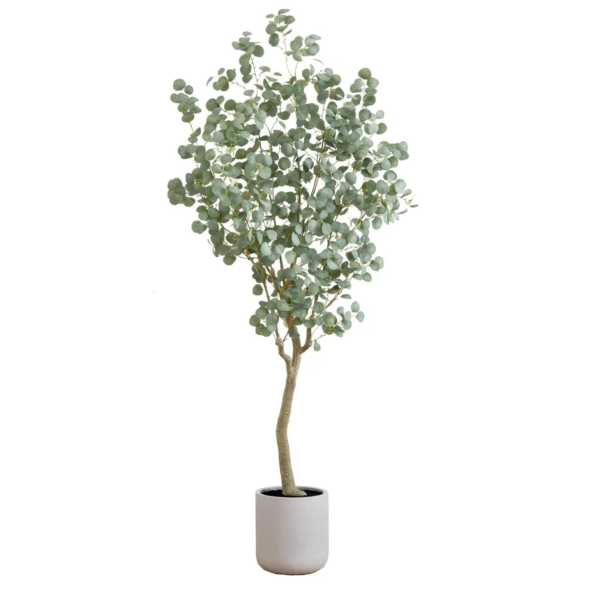 7.5' Faux Eucalyptus Tree | Realistic Indoor Greenery – Ed's Plant Shop