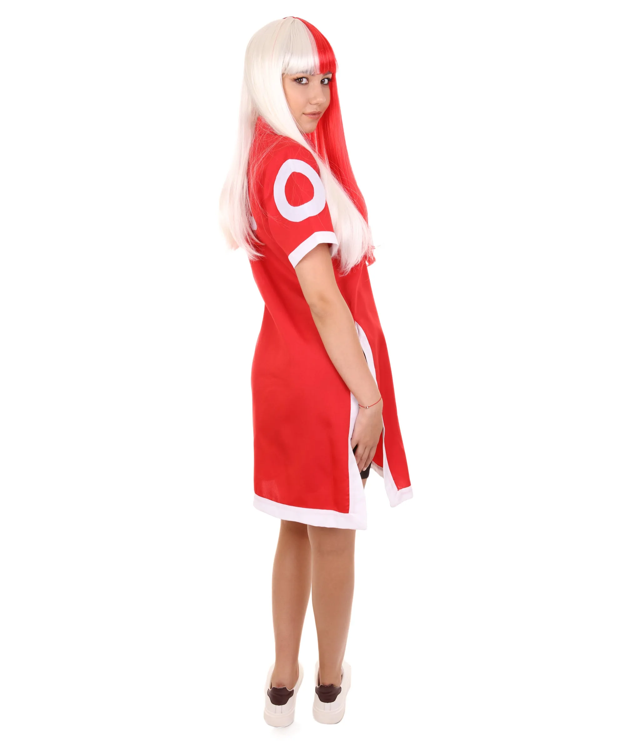 Adult Women's Ninja Anime Costume | Red & White Cosplay Costume