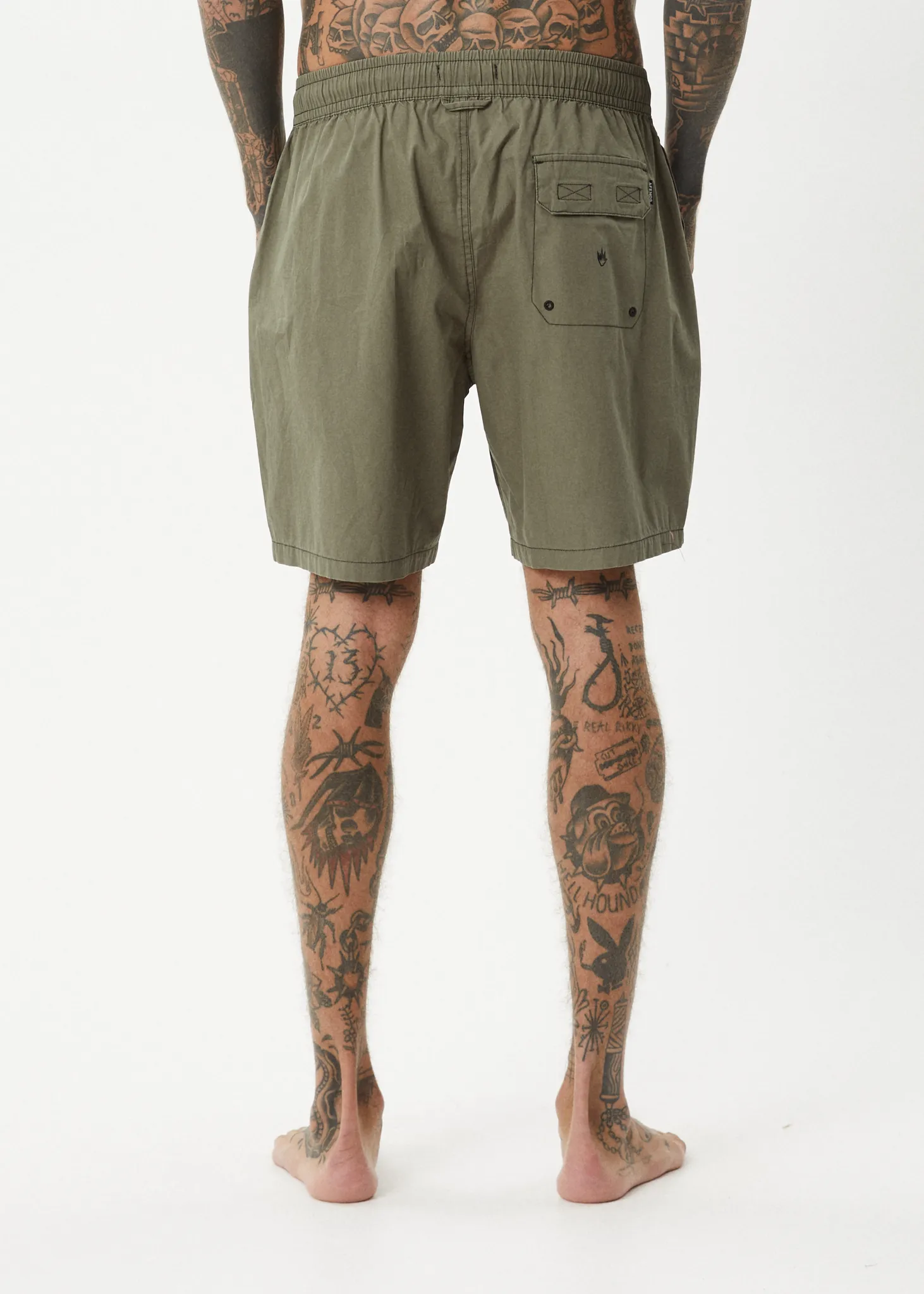 AFENDS Mens The Dopamine - Swim Short 18" - Olive