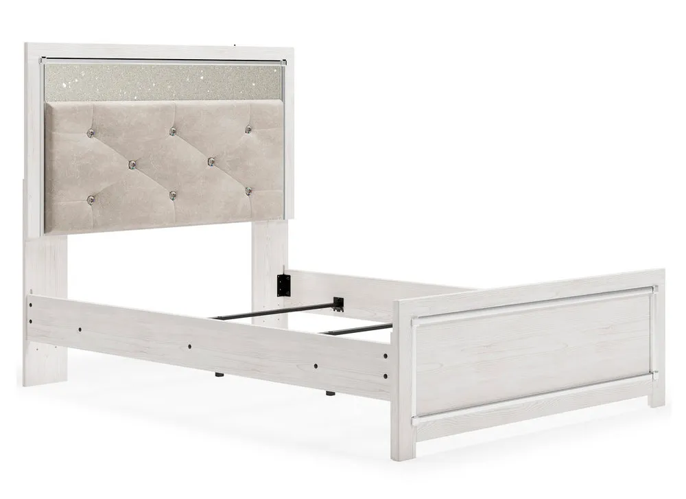 Altyra Gray/White Full Panel Bed