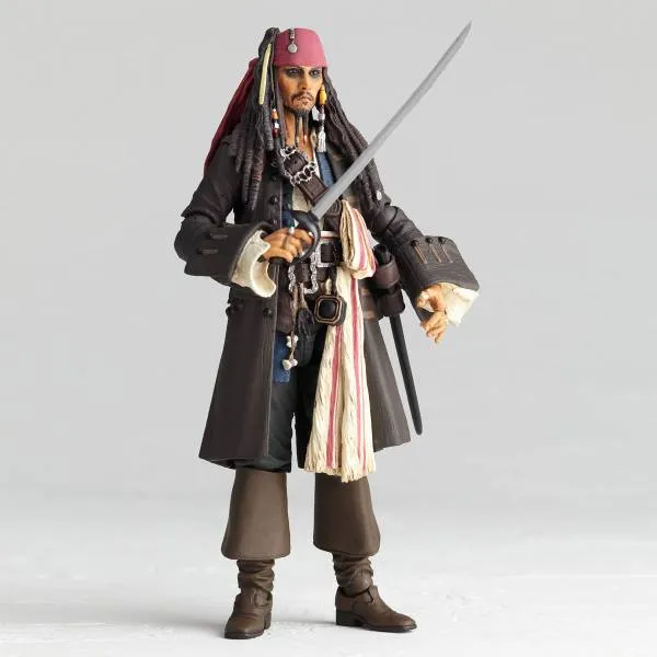 Amazing Yamaguchi Revoltech Pirates of the Caribbean Jack Sparrow Action Figure