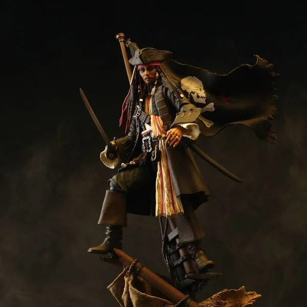 Amazing Yamaguchi Revoltech Pirates of the Caribbean Jack Sparrow Action Figure