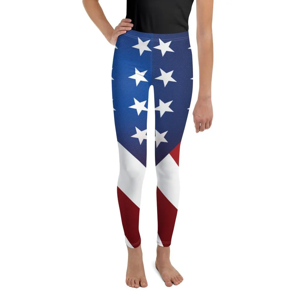 American Flag Youth Leggings