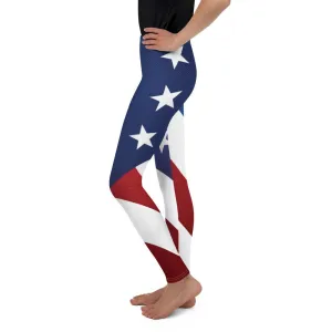 American Flag Youth Leggings