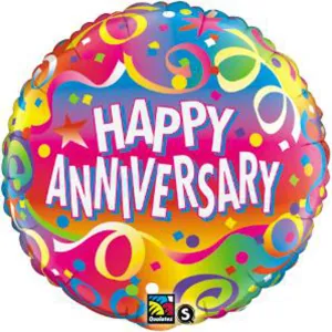 Anniversary Confetti 18" Round Packaged.