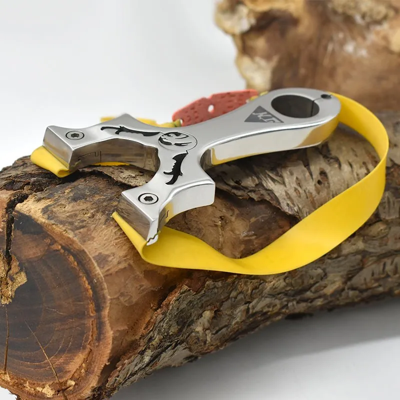 Antler and Leopard Head Stainless Steel Slingshot