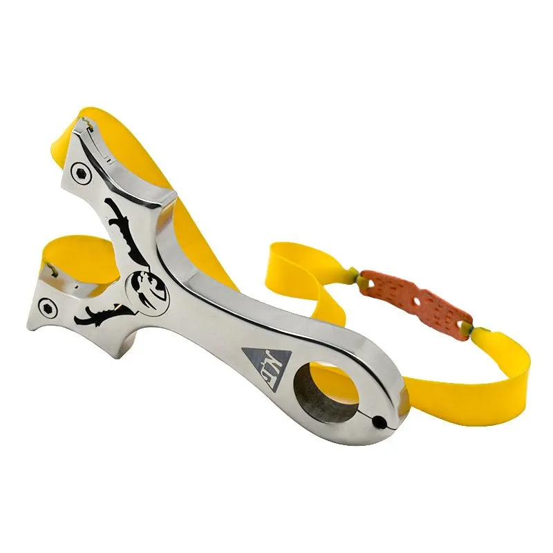 Antler and Leopard Head Stainless Steel Slingshot