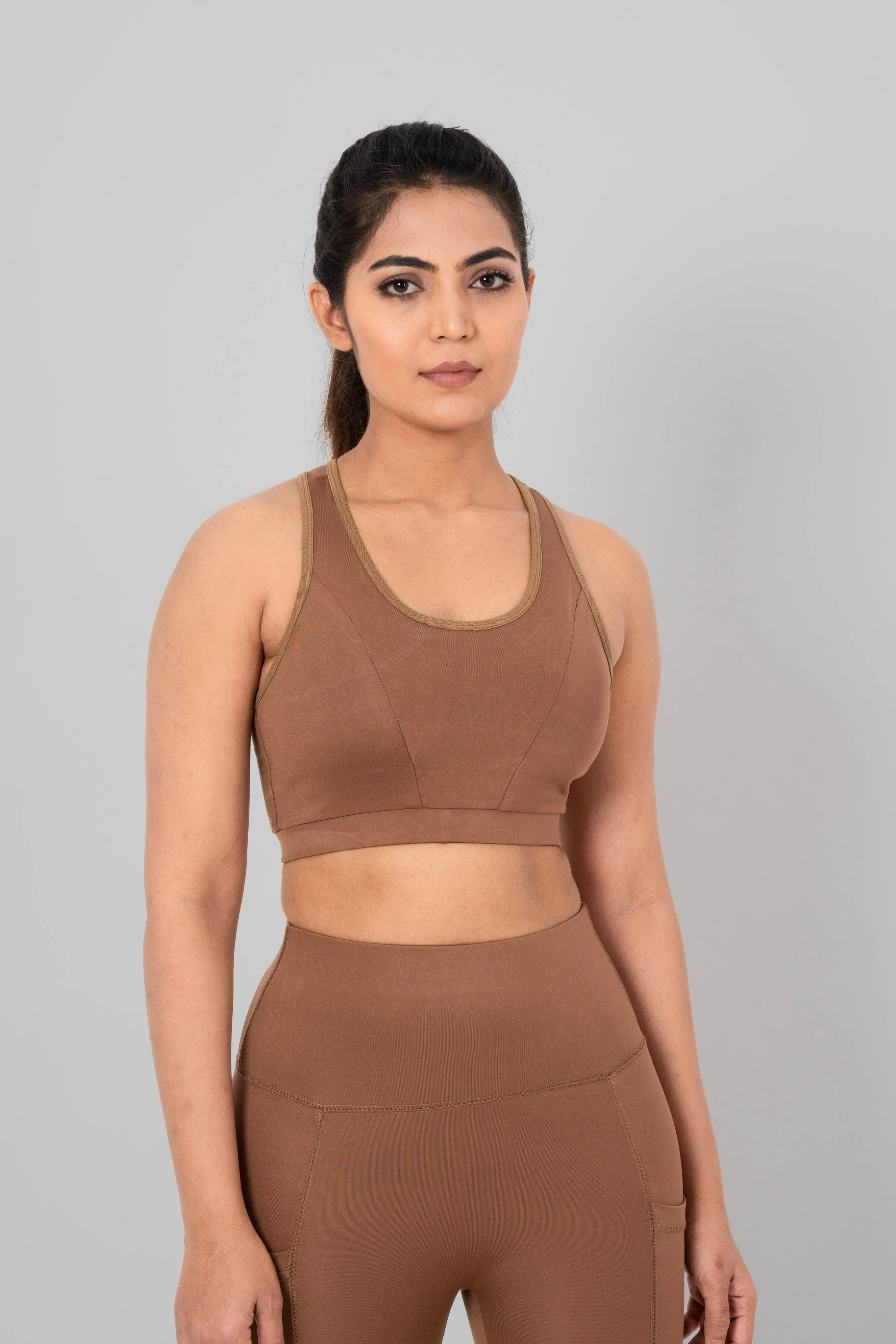 Anywhere Sports Bra - Cocoa