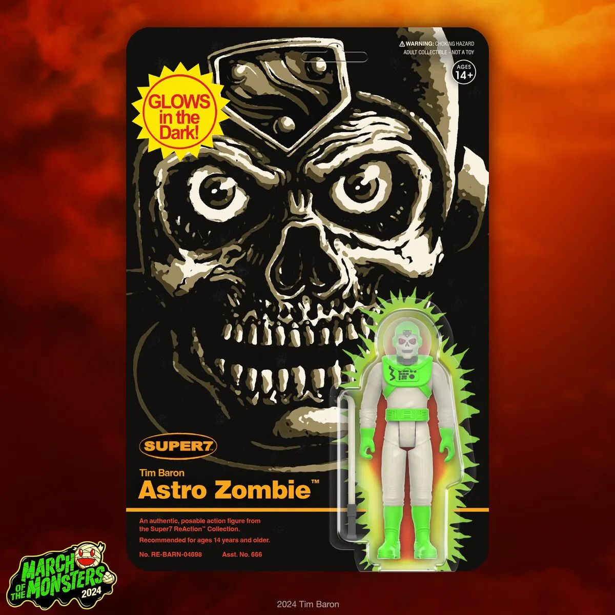 Astro Zombies ReAction Figures Wave 04 - Astro Zombie (Glow)