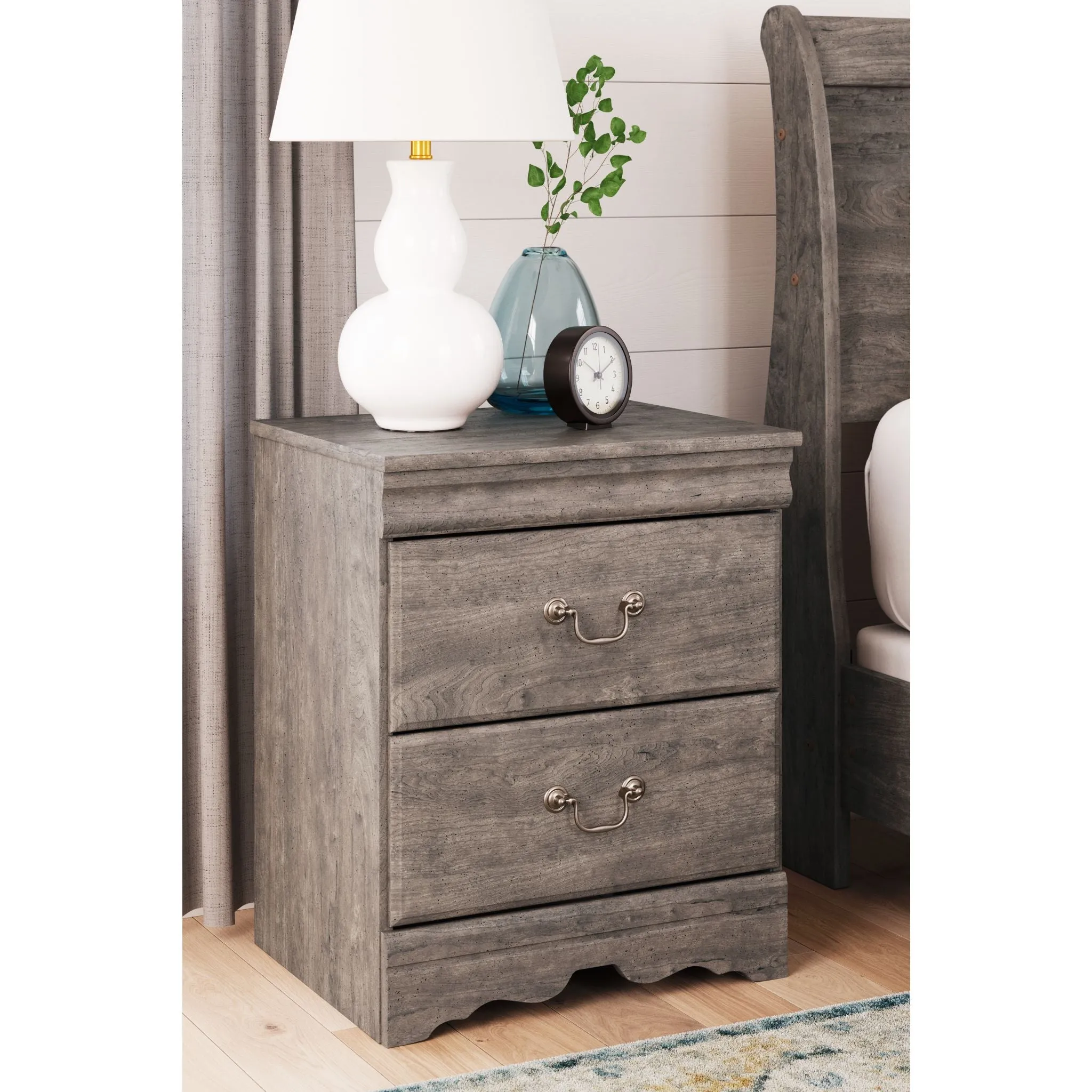 Bayzor Two Drawer Nightstand