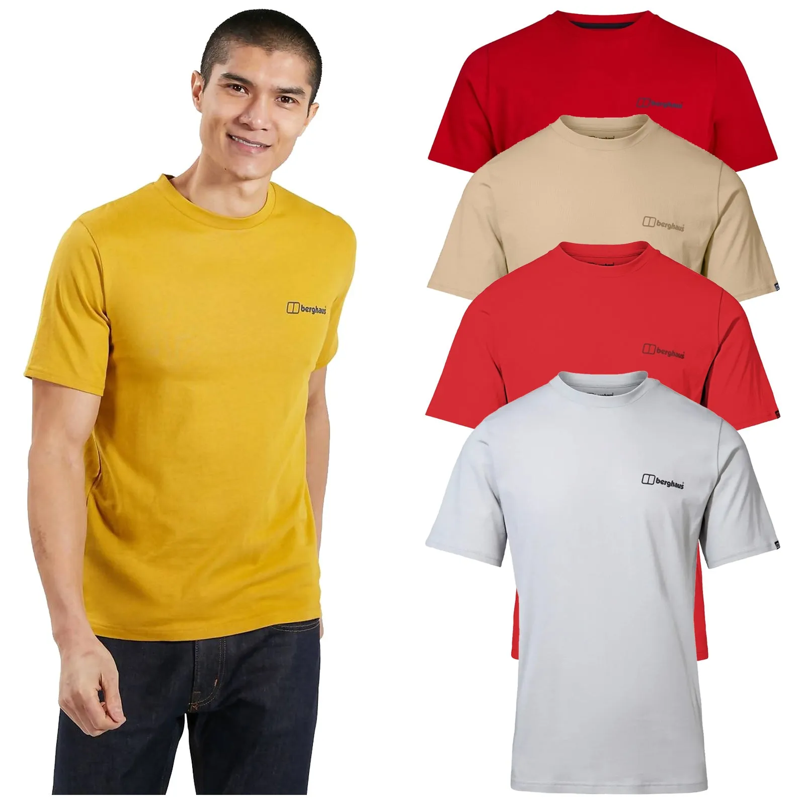 Berghaus Mens Cotton Colour Logo T-Shirt