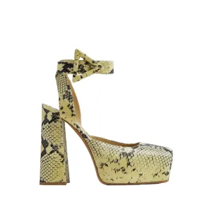 Bottega Veneta Faded Python Noir Tower Pumps