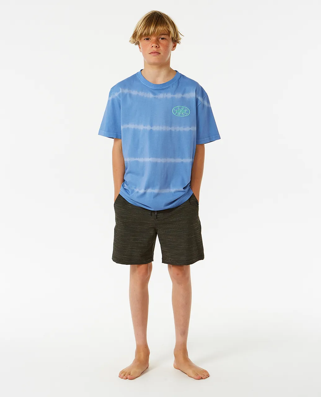 Boys Lost Islands Tie Dye T-Shirt in Blue Yonder