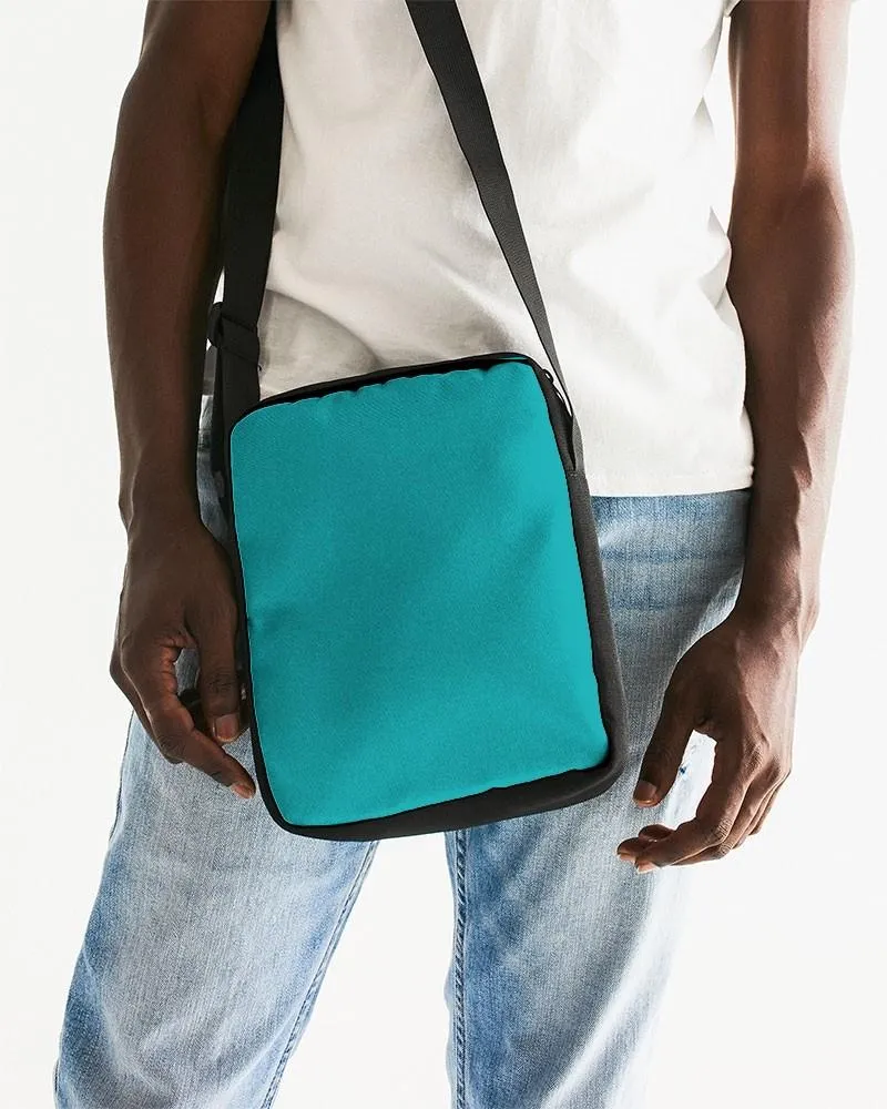 Bright Green Cyan Messenger Pouch | Bright Pure Green Cyan | C100M0Y38K0