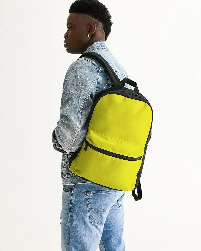 Bright Green Yellow Canvas Backpack | Bright Pure Green Yellow | C12M0Y100K0