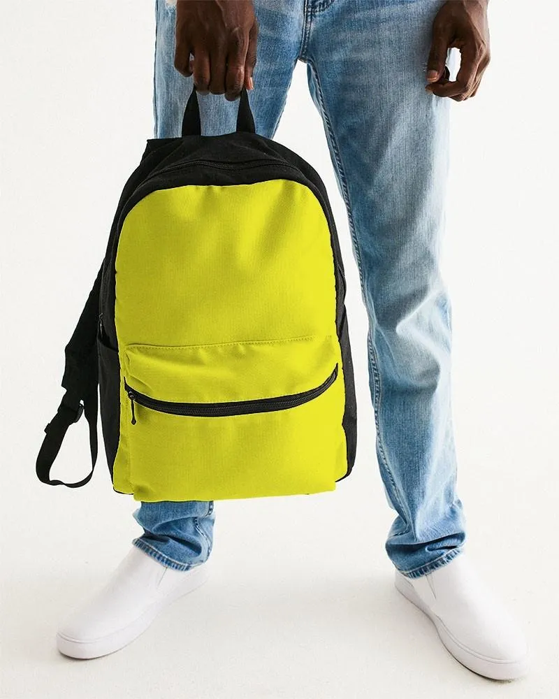 Bright Green Yellow Canvas Backpack | Bright Pure Green Yellow | C12M0Y100K0