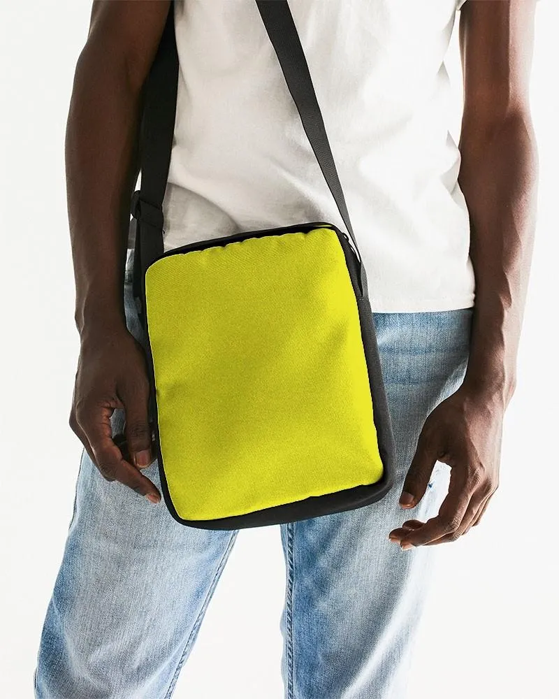 Bright Green Yellow Messenger Pouch | Bright Pure Green Yellow | C12M0Y100K0