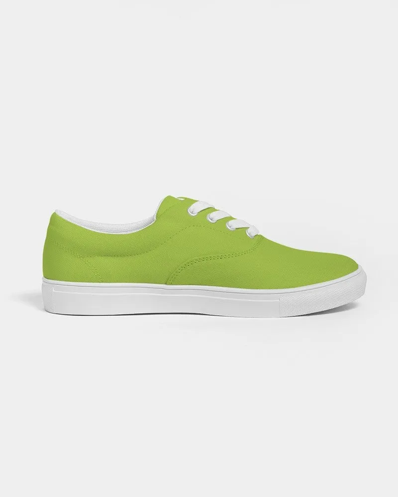 Bright Warm Green Men's Canvas Sneakers | Men's | Bright Pure Warm Green | C38M0Y100K0