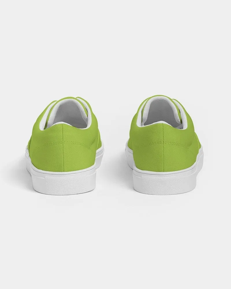 Bright Warm Green Men's Canvas Sneakers | Men's | Bright Pure Warm Green | C38M0Y100K0