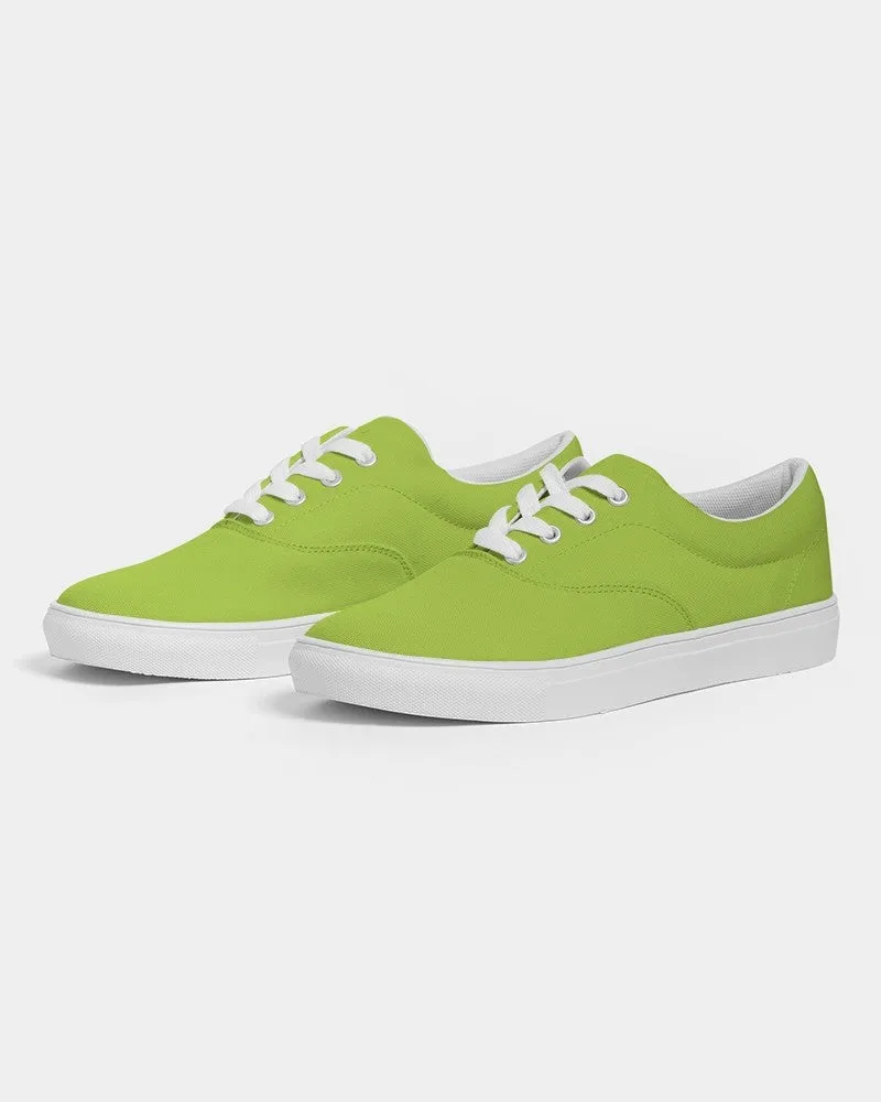 Bright Warm Green Men's Canvas Sneakers | Men's | Bright Pure Warm Green | C38M0Y100K0