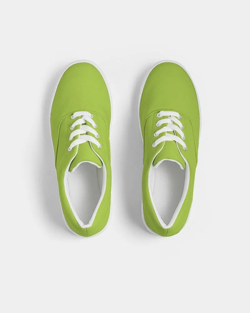 Bright Warm Green Men's Canvas Sneakers | Men's | Bright Pure Warm Green | C38M0Y100K0