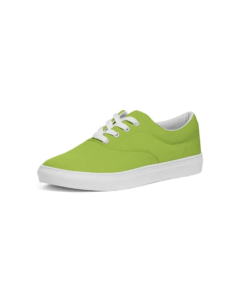 Bright Warm Green Men's Canvas Sneakers | Men's | Bright Pure Warm Green | C38M0Y100K0