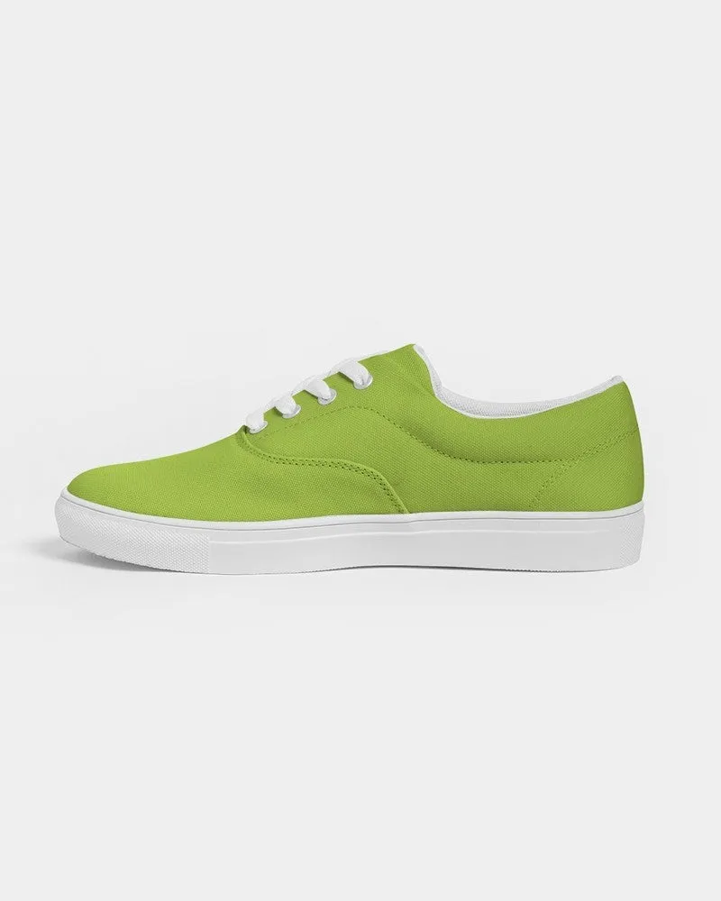 Bright Warm Green Men's Canvas Sneakers | Men's | Bright Pure Warm Green | C38M0Y100K0