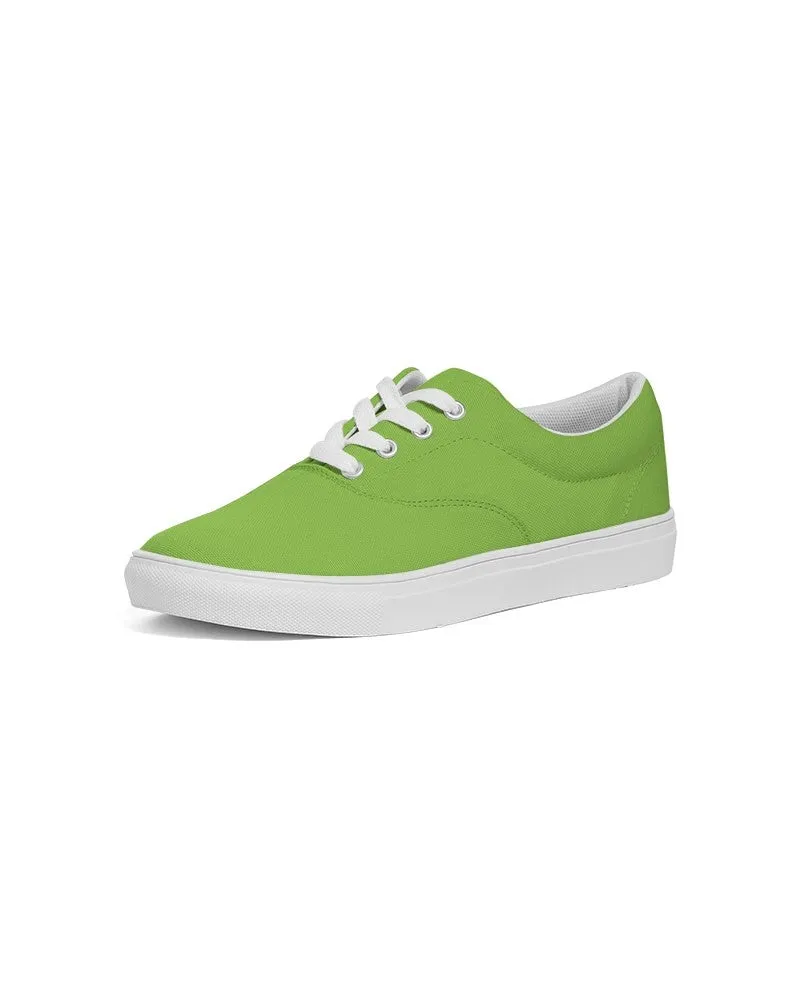 Bright Warm Green Women's Canvas Sneakers | Women's | Bright Pure Warm Green | C50M0Y100K0