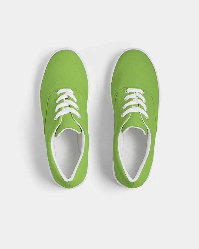 Bright Warm Green Women's Canvas Sneakers | Women's | Bright Pure Warm Green | C50M0Y100K0