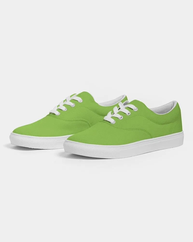 Bright Warm Green Women's Canvas Sneakers | Women's | Bright Pure Warm Green | C50M0Y100K0