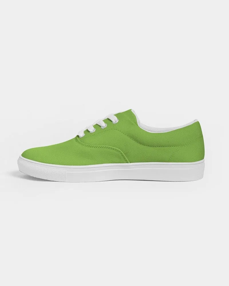 Bright Warm Green Women's Canvas Sneakers | Women's | Bright Pure Warm Green | C50M0Y100K0