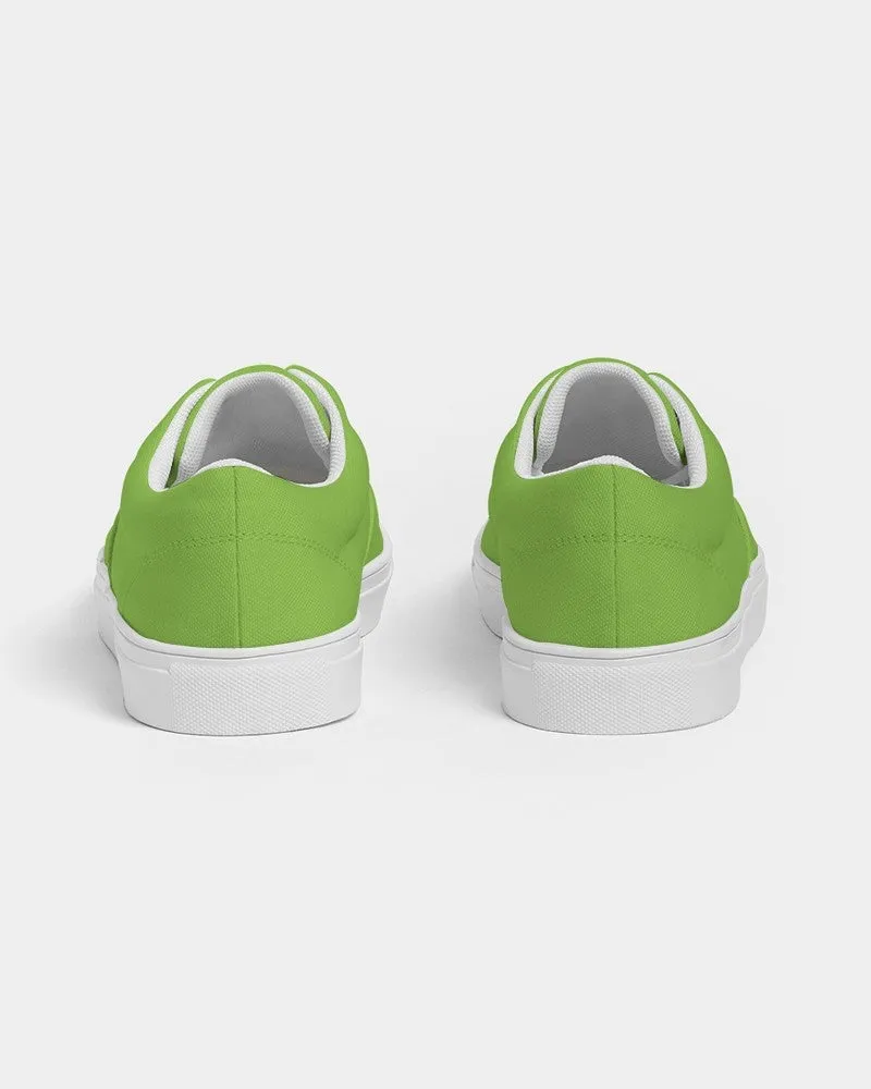 Bright Warm Green Women's Canvas Sneakers | Women's | Bright Pure Warm Green | C50M0Y100K0