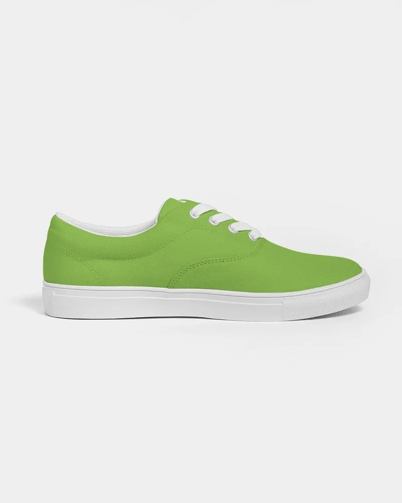 Bright Warm Green Women's Canvas Sneakers | Women's | Bright Pure Warm Green | C50M0Y100K0