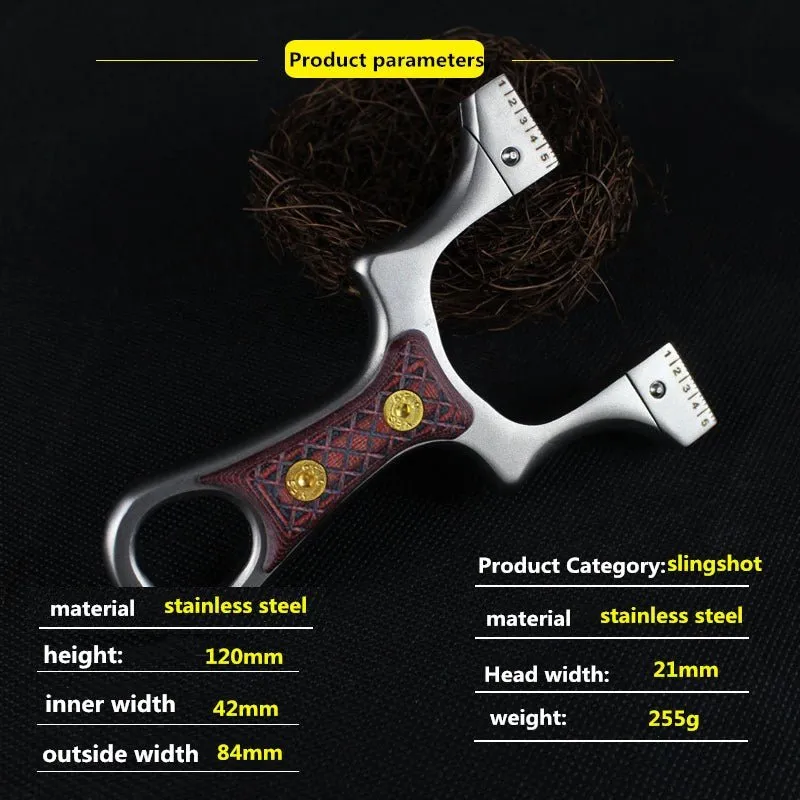 Brown Nested Mosaic Stainless Steel Slingshot