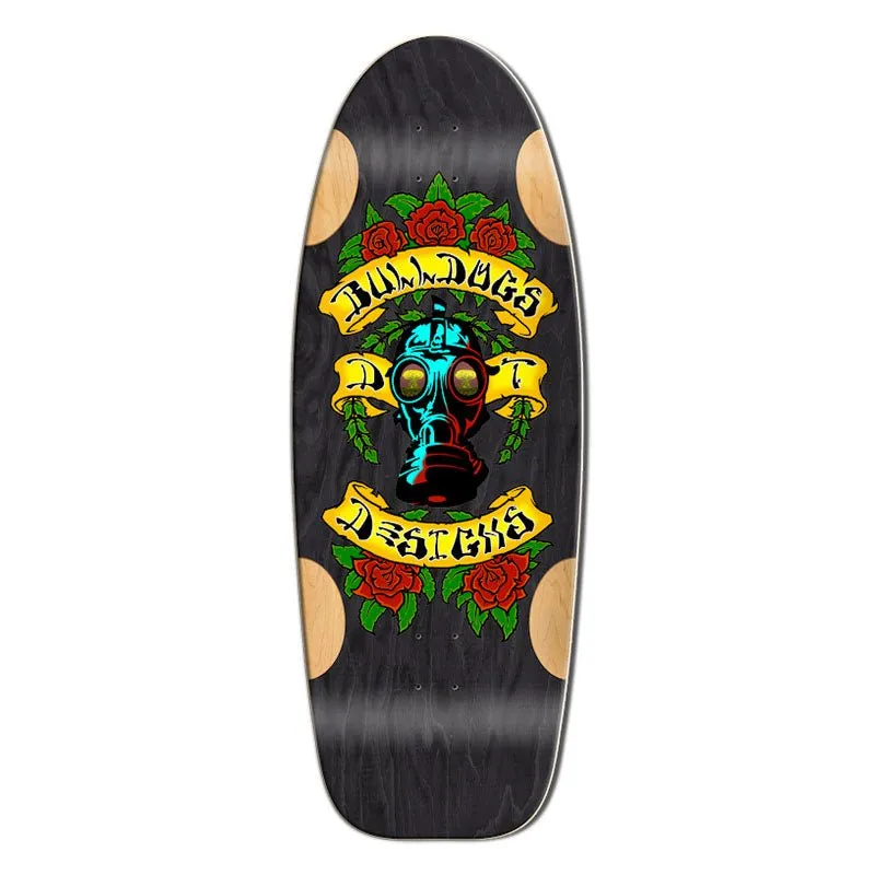 Bull Dog Designs Car Paint BLACK STAIN 33"x 11.875"x WB 18.5" Skateboard Deck