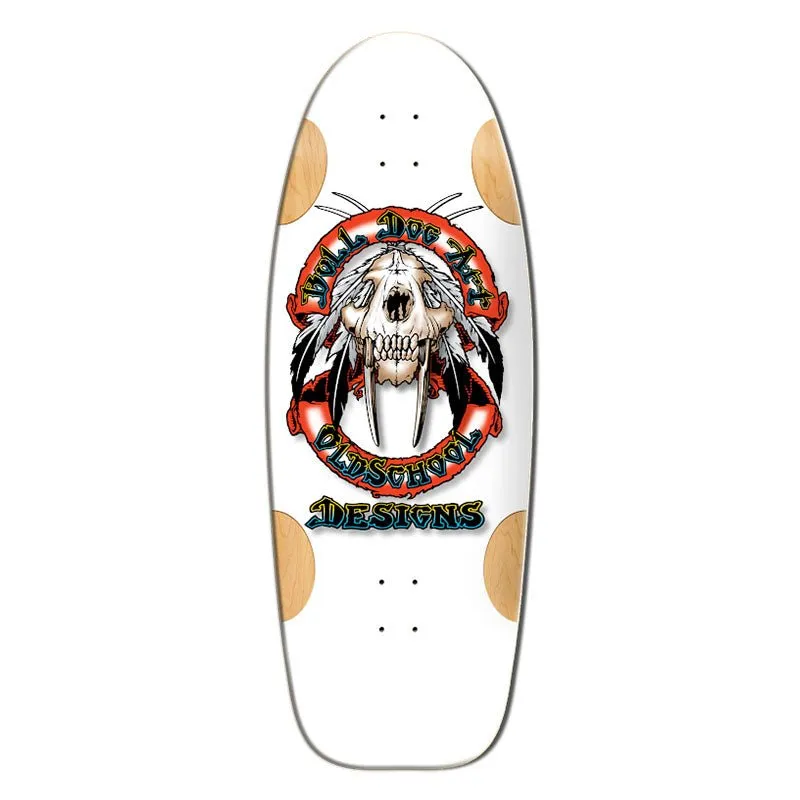 Bull Dog Designs Sabertooth WHITE FORMICA 33"x 11.875"x WB 18.5"  Skateboard Deck