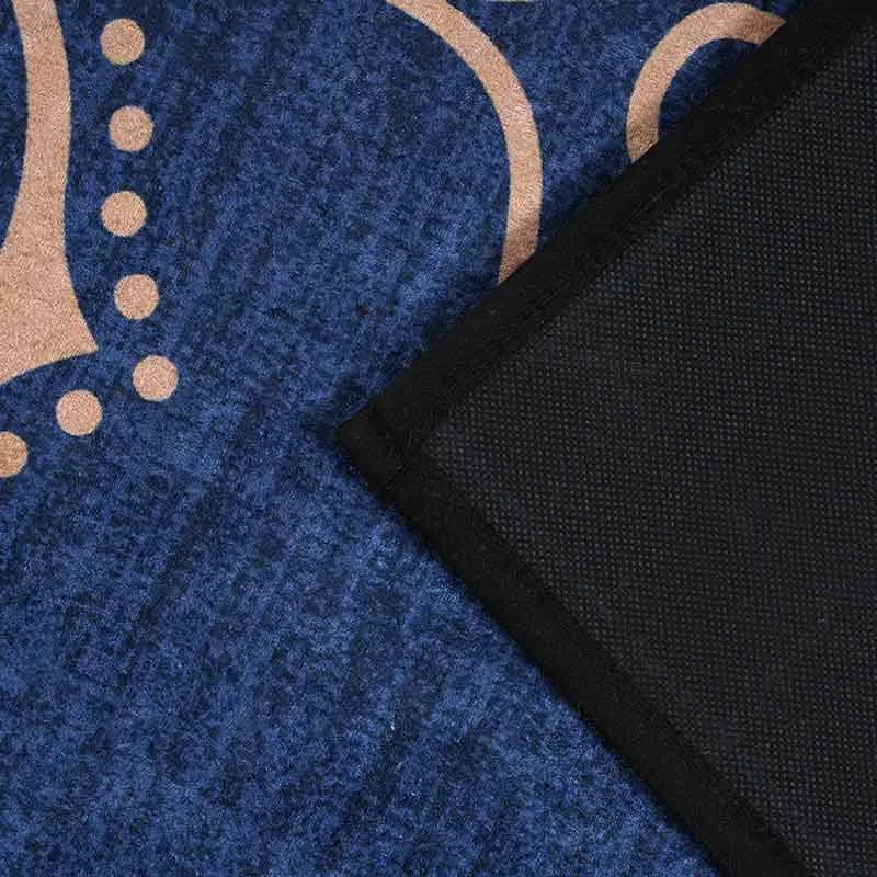 Calm Blue Polyester Yoga Mat