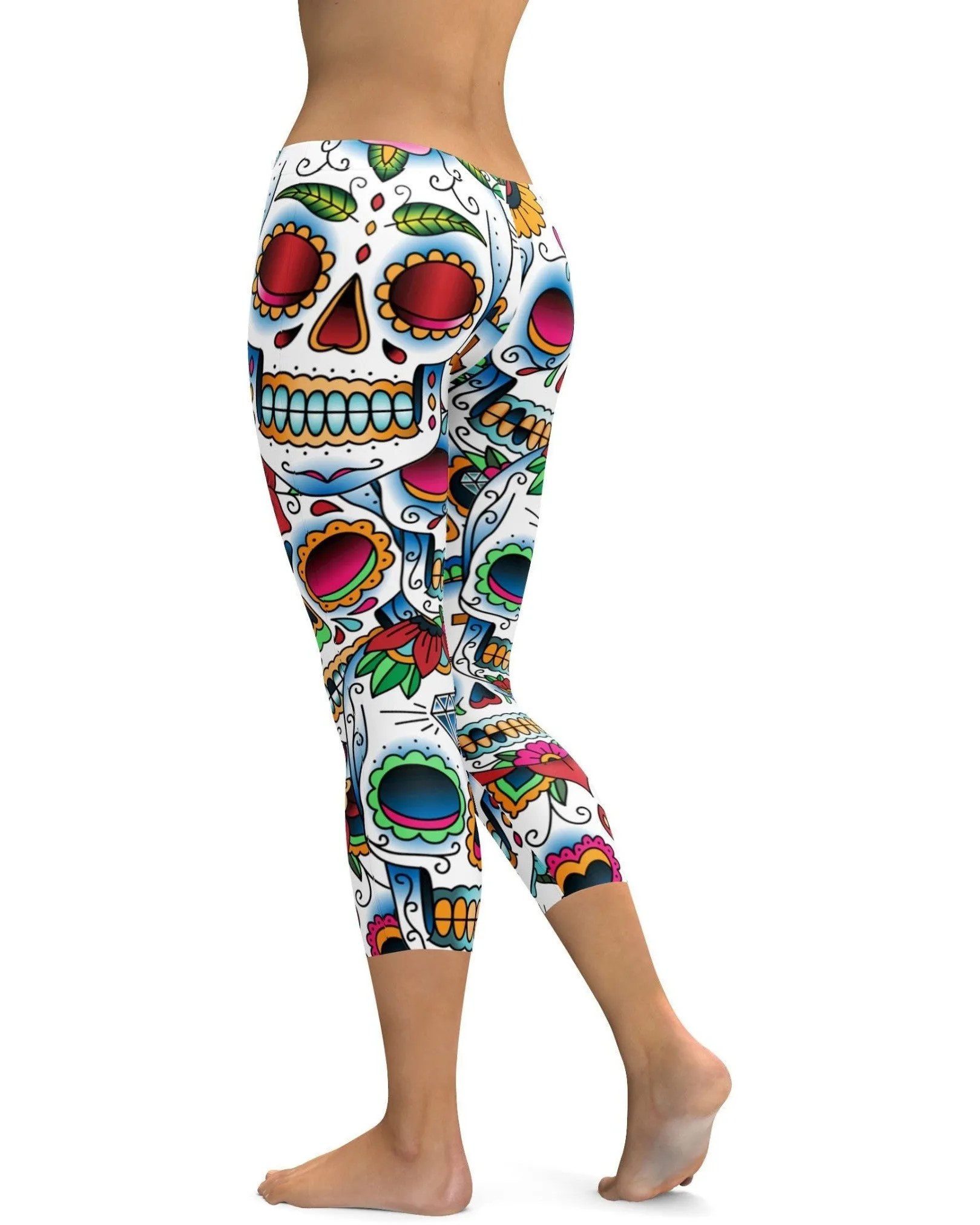 Colorful Dead - Sugar Skull Capris