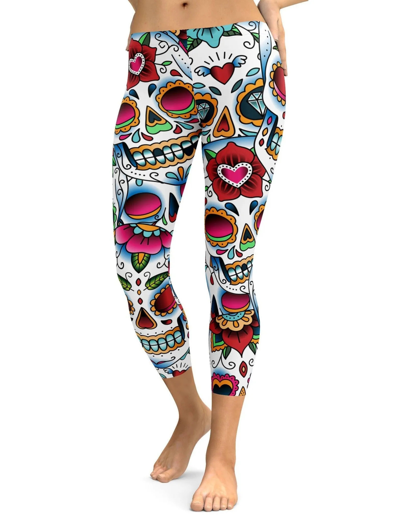 Colorful Dead - Sugar Skull Capris