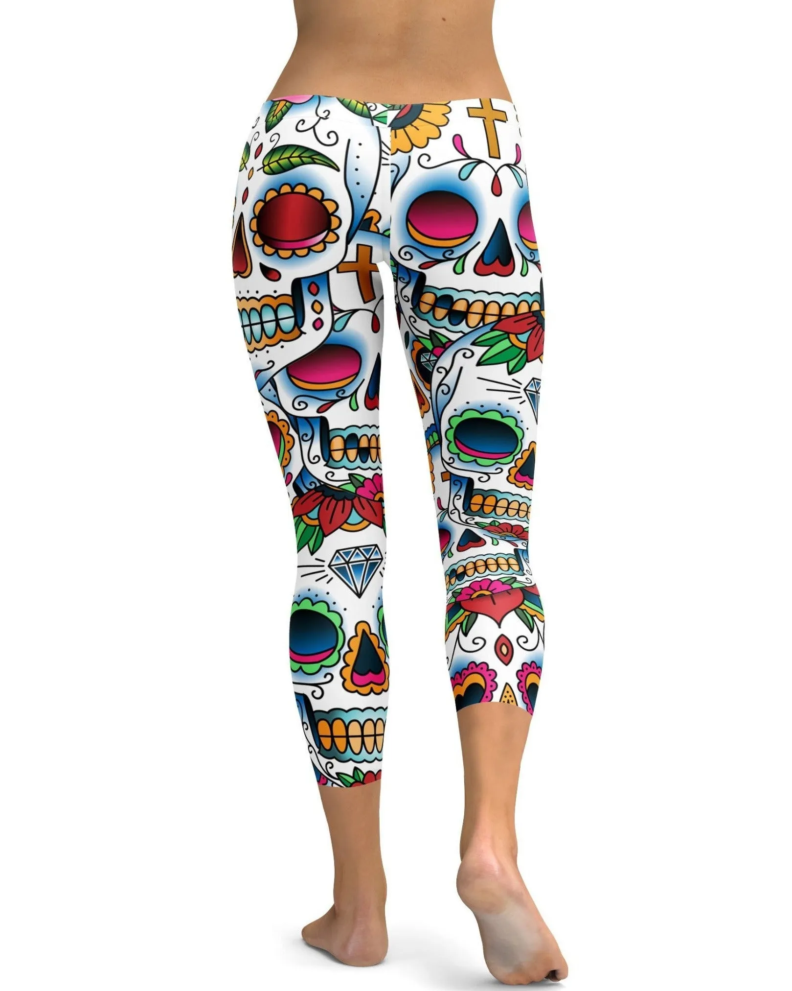 Colorful Dead - Sugar Skull Capris