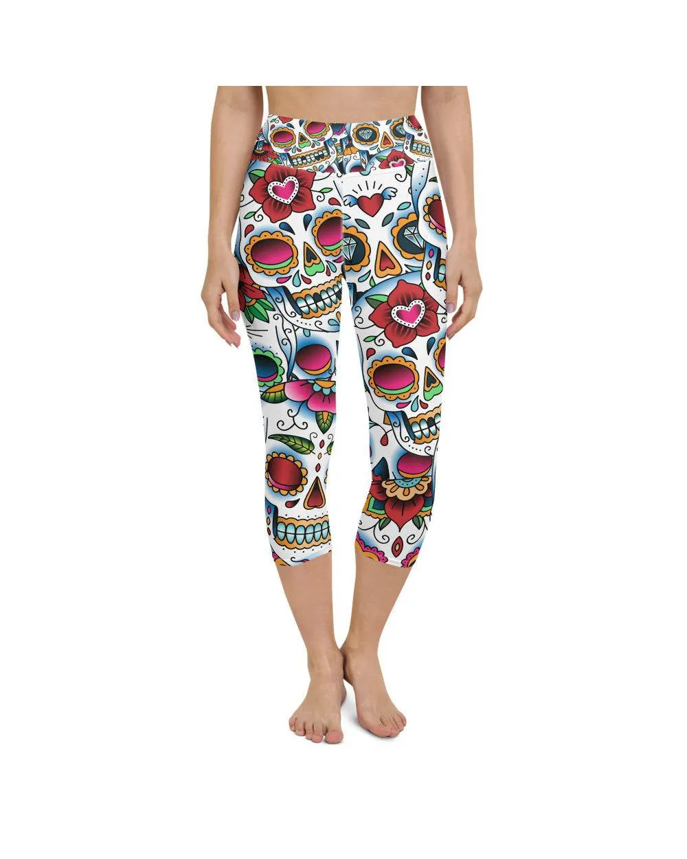 Colorful Dead - Sugar Skull Yoga Capris