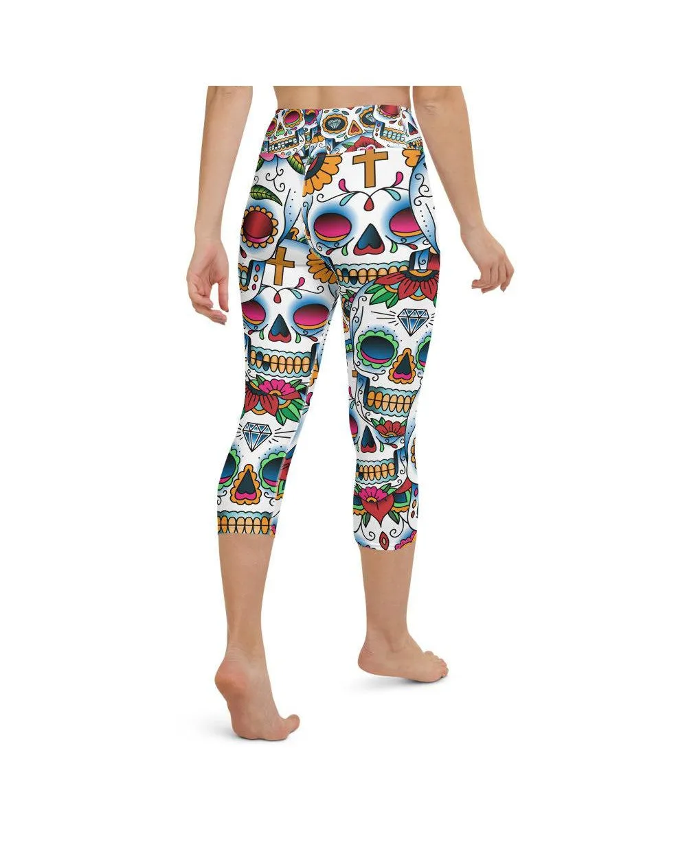 Colorful Dead - Sugar Skull Yoga Capris