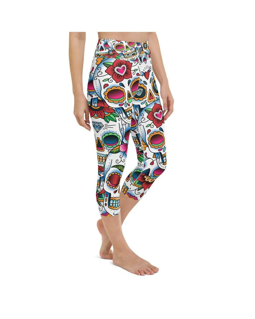 Colorful Dead - Sugar Skull Yoga Capris