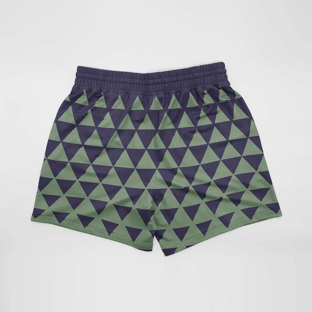 Compass Men's Casual Athletic Shorts in Blue & Sage