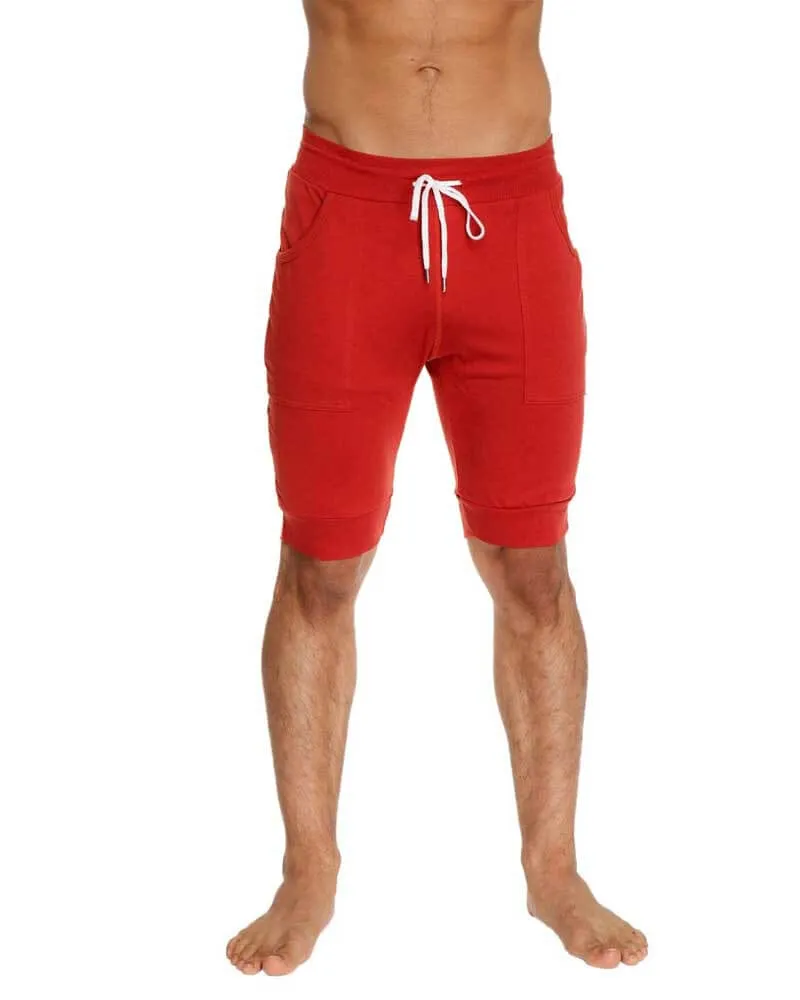 Cuffed Yoga Short (Cinnabar Red)