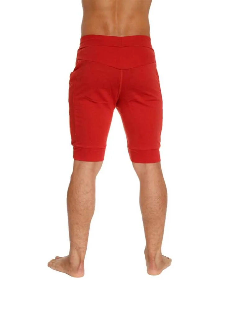 Cuffed Yoga Short (Cinnabar Red)