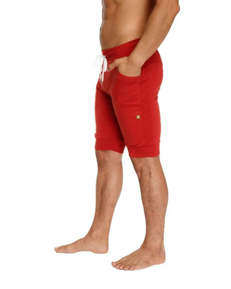 Cuffed Yoga Short (Cinnabar Red)